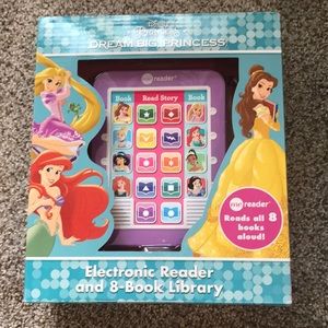 New Disney Princess Electeonic Reader with 8 Books